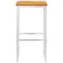 Bar stools 4 units solid acacia wood and stainless steel by vidaXL, Garden chairs - Ref: Foro24-46507, Price: 180,60 €, Disco...