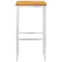 Barhocker 4 Stk. massives Akazienholz und Edelstahl von vidaXL, Gartenstühle - Ref: Foro24-46507, Preis: 182,35 €, Rabatt: %