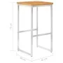 Bar stools 4 units solid acacia wood and stainless steel by vidaXL, Garden chairs - Ref: Foro24-46507, Price: 180,60 €, Disco...