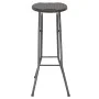 Folding garden stools 2 pcs HDPE brown steel rattan look by vidaXL, Garden chairs - Ref: Foro24-44559, Price: 74,78 €, Discou...