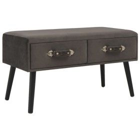 Graue Samtbank mit Schubladen 80 cm von vidaXL, Bänke für Hallen und Lager - Ref: Foro24-277080, Preis: 75,40 €, Rabatt: %