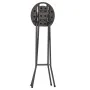 Folding garden stools 2 pcs HDPE brown steel rattan look by vidaXL, Garden chairs - Ref: Foro24-44559, Price: 74,78 €, Discou...