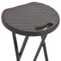 Klappbare Gartenhocker 2 Stk. HDPE brauner Stahl-Rattan-Look von vidaXL, Gartenstühle - Ref: Foro24-44559, Preis: 81,17 €, Ra...