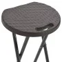 Klappbare Gartenhocker 2 Stk. HDPE brauner Stahl-Rattan-Look von vidaXL, Gartenstühle - Ref: Foro24-44559, Preis: 72,75 €, Ra...