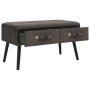 Graue Samtbank mit Schubladen 80 cm von vidaXL, Bänke für Hallen und Lager - Ref: Foro24-277080, Preis: 75,40 €, Rabatt: %