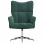 Sillón de relax de terciopelo verde oscuro