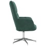 Sillón de relax de terciopelo verde oscuro