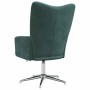 Sillón de relax de terciopelo verde oscuro