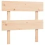 Bed frame with solid wood headboard 90x200 cm by vidaXL, Beds and slatted bases - Ref: Foro24-3193516, Price: 88,08 €, Discou...