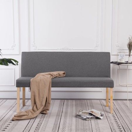 Polyester bench 139.5 cm light gray by vidaXL, Benches for halls and storage - Ref: Foro24-281335, Price: 223,64 €, Discount: %