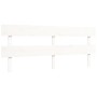 White solid wood bed frame with headboard 200x200 cm by vidaXL, Beds and slatted bases - Ref: Foro24-3193292, Price: 153,39 €...