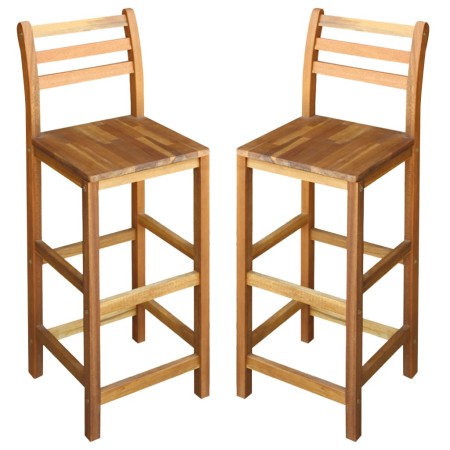 Kitchen stools 2 units solid acacia wood by vidaXL, Garden chairs - Ref: Foro24-44130, Price: 120,04 €, Discount: %