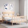 Bettgestell mit Massivholzkopfteil 120x200 cm von vidaXL, Betten und Lattenroste - Ref: Foro24-3193266, Preis: 111,13 €, Raba...