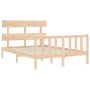 Bettgestell mit Massivholzkopfteil 120x200 cm von vidaXL, Betten und Lattenroste - Ref: Foro24-3193266, Preis: 111,13 €, Raba...