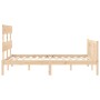 Bettgestell mit Massivholzkopfteil 120x200 cm von vidaXL, Betten und Lattenroste - Ref: Foro24-3193266, Preis: 111,13 €, Raba...