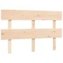 Bed frame with solid wood headboard 120x200 cm by vidaXL, Beds and slatted bases - Ref: Foro24-3193266, Price: 109,76 €, Disc...
