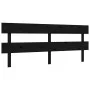 Bed frame with black solid wood headboard 200x200 cm by vidaXL, Beds and slatted bases - Ref: Foro24-3193295, Price: 201,99 €...