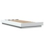 Estructura de cama madera de ingeniería blanca 100x200 cm