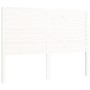 Double bed frame with white solid wood headboard by vidaXL, Beds and slatted bases - Ref: Foro24-3193177, Price: 155,23 €, Di...