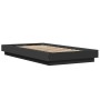 Estructura de cama madera de ingeniería negra 100x200 cm