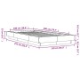 Estructura de cama madera de ingeniería negra 100x200 cm