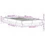 Estructura de cama madera de ingeniería gris hormigón 100x200cm