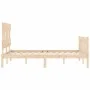 Estructura de cama de matrimonio con cabecero madera maciza de vidaXL, Camas y somieres - Ref: Foro24-3193306, Precio: 109,92...