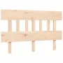 Double bed frame with solid wood headboard by vidaXL, Beds and slatted bases - Ref: Foro24-3193306, Price: 109,92 €, Discount: %