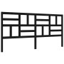 Bed frame with black solid wood headboard 200x200 cm by vidaXL, Beds and slatted bases - Ref: Foro24-3193100, Price: 203,87 €...