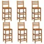 Küchenbarhocker 6 Einheiten aus massivem Akazienholz von vidaXL, Gartenstühle - Ref: Foro24-3115987, Preis: 386,18 €, Rabatt: %