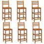 Küchenbarhocker 6 Einheiten aus massivem Akazienholz von vidaXL, Gartenstühle - Ref: Foro24-3115987, Preis: 400,64 €, Rabatt: %