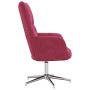 Sillón de relax de terciopelo rojo vino tinto