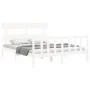 White solid wood bed frame with headboard 160x200 cm by vidaXL, Beds and slatted bases - Ref: Foro24-3193282, Price: 135,23 €...