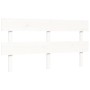 Weißer Massivholzbettrahmen mit Kopfteil 160x200 cm von vidaXL, Betten und Lattenroste - Ref: Foro24-3193282, Preis: 140,93 €...