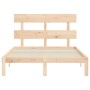Bed frame with solid wood headboard 120x200 cm by vidaXL, Beds and slatted bases - Ref: Foro24-3193526, Price: 113,52 €, Disc...