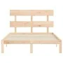 Bed frame with solid wood headboard 120x200 cm by vidaXL, Beds and slatted bases - Ref: Foro24-3193526, Price: 112,09 €, Disc...