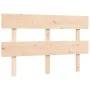 Bed frame with solid wood headboard 120x200 cm by vidaXL, Beds and slatted bases - Ref: Foro24-3193526, Price: 112,09 €, Disc...