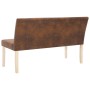Künstliches Wildleder-Bank 139,5 cm braun von vidaXL, Bänke für Hallen und Lager - Ref: Foro24-281333, Preis: 236,74 €, Rabat...