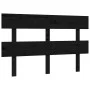Bed frame with black solid wood headboard 140x190 cm by vidaXL, Beds and slatted bases - Ref: Foro24-3193255, Price: 167,51 €...