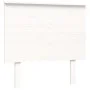 White solid wood bed frame with headboard 90x200 cm by vidaXL, Beds and slatted bases - Ref: Foro24-3193387, Price: 109,44 €,...