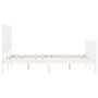 Weißer Massivholzbettrahmen mit Kopfteil 120x200 cm von vidaXL, Betten und Lattenroste - Ref: Foro24-3193332, Preis: 125,40 €...