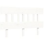 White solid wood bed frame with headboard 120x200 cm by vidaXL, Beds and slatted bases - Ref: Foro24-3193332, Price: 125,40 €...