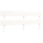 Double bed frame with white solid wood headboard by vidaXL, Beds and slatted bases - Ref: Foro24-3193547, Price: 154,49 €, Di...