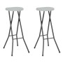 Folding garden stools 2 pcs HDPE and steel white by vidaXL, Garden chairs - Ref: Foro24-44562, Price: 74,77 €, Discount: %