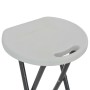 Folding garden stools 2 pcs HDPE and steel white by vidaXL, Garden chairs - Ref: Foro24-44562, Price: 74,77 €, Discount: %