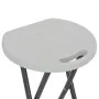 Klappbare Gartenhocker 2 Stück HDPE und Stahl weiß von vidaXL, Gartenstühle - Ref: Foro24-44562, Preis: 62,02 €, Rabatt: %