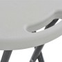 Folding garden stools 2 pcs HDPE and steel white by vidaXL, Garden chairs - Ref: Foro24-44562, Price: 74,77 €, Discount: %