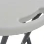 Folding garden stools 2 pcs HDPE and steel white by vidaXL, Garden chairs - Ref: Foro24-44562, Price: 67,09 €, Discount: %