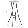 Folding garden stools 2 pcs HDPE and steel white by vidaXL, Garden chairs - Ref: Foro24-44562, Price: 74,77 €, Discount: %