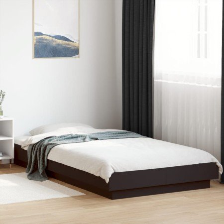 Estructura de cama madera de ingeniería negra 75x190 cm en Camas y somieres | Comprar online en Foro24